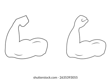Biceps Muscle icon. Gym symbol, logo Vector illustration. Eps 10.