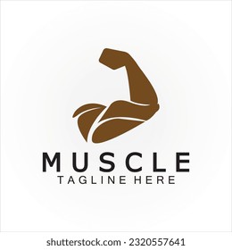 Biceps muscle icon logo vector design template.