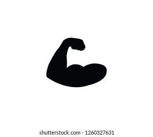 Biceps muscle icon man symbol strength icon musle exercise gym logo
