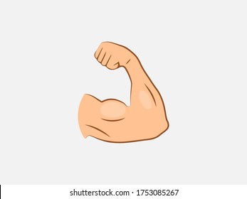 Biceps, muscle icon. Vector illustration, flat design.