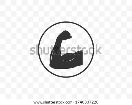 Biceps, muscle icon. Vector illustration, flat design.