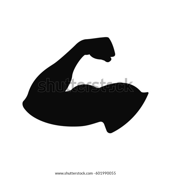 Biceps Muscle Silhouette Vector Stock Vector (Royalty Free) 601990055