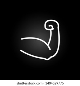 Biceps, organ neon icon. Elements of human organ set. Simple icon for websites, web design, mobile app, info graphics