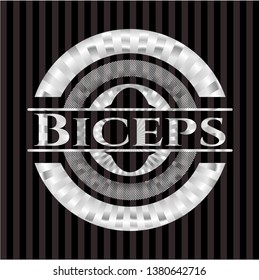 Biceps silver shiny emblem