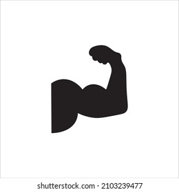 biceps, sports arm icon vector illustration