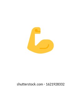 Biceps vector flat icon. Isolated flexed biceps hand emoji emoji illustration 