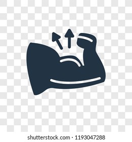 Biceps vector icon isolated on transparent background, Biceps transparency logo concept