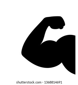 Biceps vector icon on white background