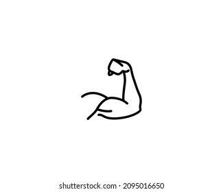 Biceps vector isolated outline icon. Biceps vector icon illustration