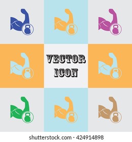 biceps weight vector modern icon