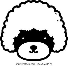 Dibujo de vectores, cabeza de perro, ilustración