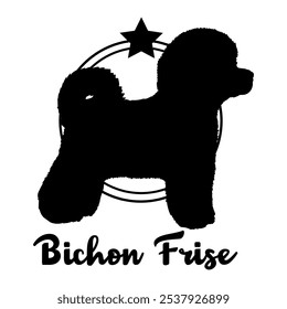 Bichon Frise dog silhouette,  dog, dog breeds, logo, vector, silhouette, logo design, animal, illustration, icon, sign, design, black,  symbol, pet