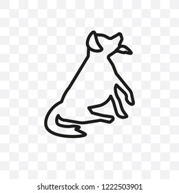 Bichon Frise dog vector linear icon isolated on transparent background, Bichon Frise dog transparency concept can be used for web and mobile
