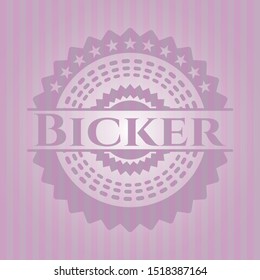Bicker pink emblem. Vintage. Vector Illustration. Detailed.