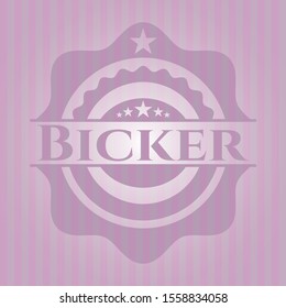 Bicker pink emblem. Vintage. Vector Illustration. Detailed.