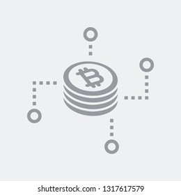 Bicoin exchange network icon