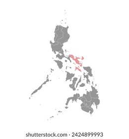 Bicol Region map, administrative division of Philippines. Vector illustration.