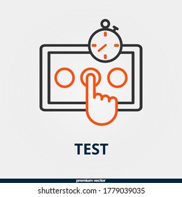 bicolor click and test icon.