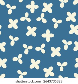 Bicolor contour silhouette seamless pattern with flowers and leaves. Abstract floral spring, summer pastel pattern