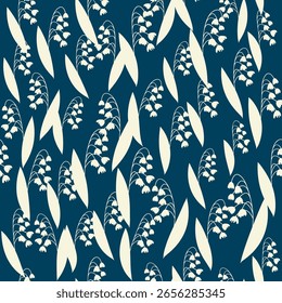 Silueta de contorno bicolor sin patrón con flores y hojas. Primavera floral Abstractas, patrón pastel de verano
