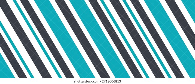 Bicolor Diagonal stripe pattern. Seamless tiffany blue and dark blue line background. Wrapping paper print with diagonal lines. Colorful package texture.