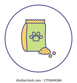 bicolor filled line pet food icon, graphic illustration from Pet-vet collection, for web and app design