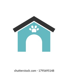 bicolor kennel icon, simple sign and symbol from Pet-vet collection, design element for User Interface