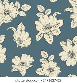 Bicolor Rose Blumenmuster. Modernes botanisches Design
