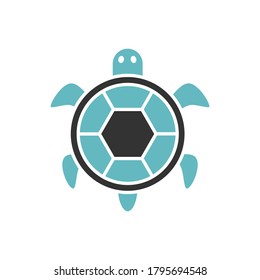 bicolor tortoise icon, graphic illustration from Pet-vet collection, for web and app design
