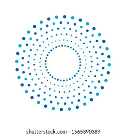 punto azul bicolor medio tono como icono o logotipo o fondo
