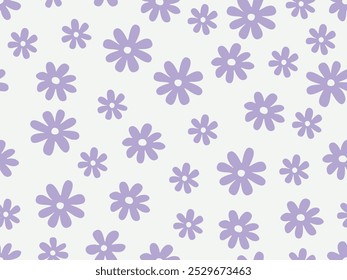 BICOLOUR DAISY FLORAL SEAMLESS PATTERN IN EDITABLE FILE