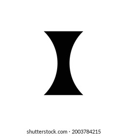 biconcave lens shape diagram vector
