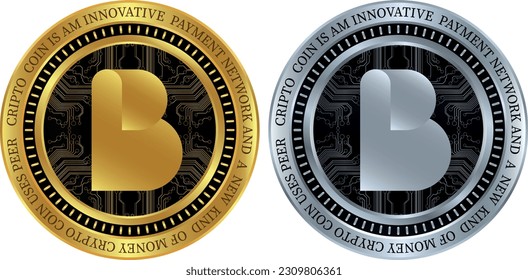 biconomy-bico coin vector illustrations. 3d illustration.