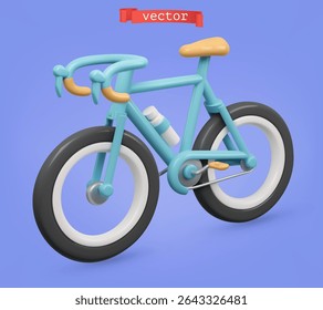 Bicycle 3d render vector icon