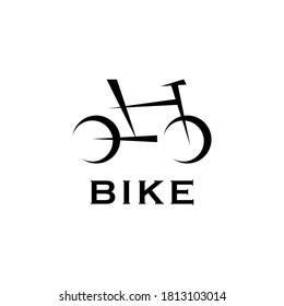 Logo del resumen en bicicleta en negro