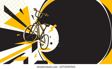Bicycle abstract background design. Vector illustration of sports concept