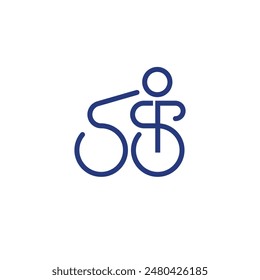 bicycle abstract logo modern style