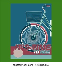 Bicycle advertising poster color modern sport health - Vector