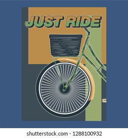 Bicycle advertising poster color modern sport health - Vector