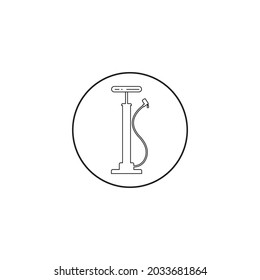 Radluftpumpe Symbol Vektorgrafik Design Vorlage.