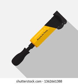 Bicycle air pump vector flat design.