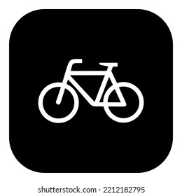 Bicycle and app icon on white