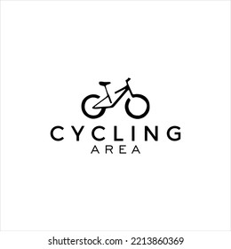 ilustración vectorial del icono de área de bicicleta