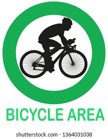 bicycle area sign vector