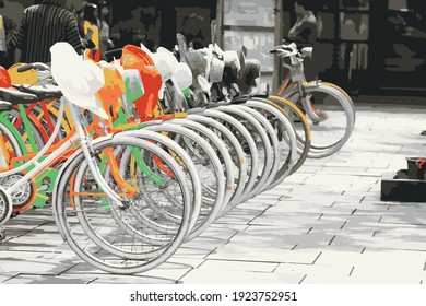 bicycle art background texture illustrator  