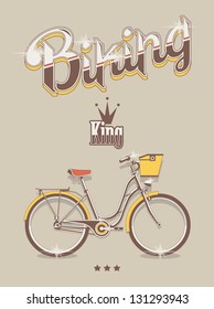 bicycle background with calligraphy,vector,