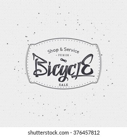 Bicycle badge insignia for any use such as signage design corporate identity, prints on apparel, stamps