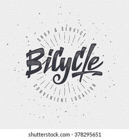 Bicycle badge insignia for any use such as signage design corporate identity, prints on apparel, stamps