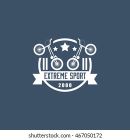 Bicycle badge logo template design for logo, label, sticker, banner and other design. Vector illustration