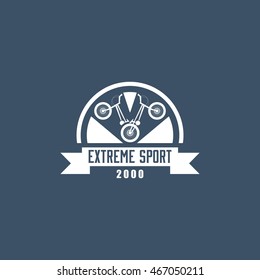 Bicycle badge logo template design for logo, label, sticker, banner and other design. Vector illustration